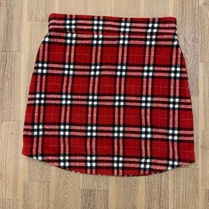 ASOS Red & Black Checked Flannel Mini Skirt 4